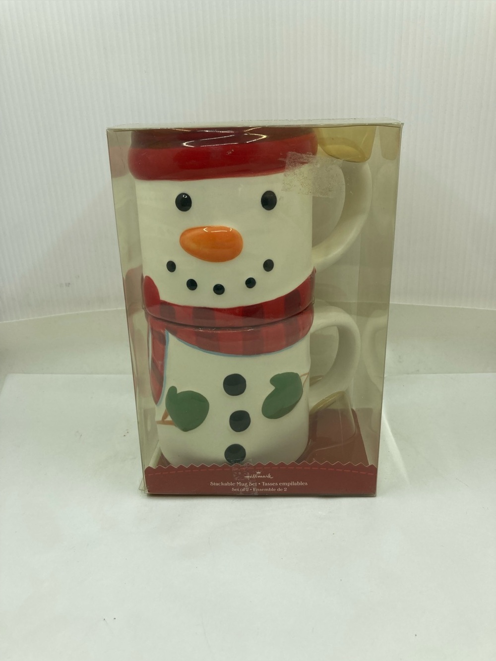 Hallmark Christmas Snowman Stacking Mugs Set